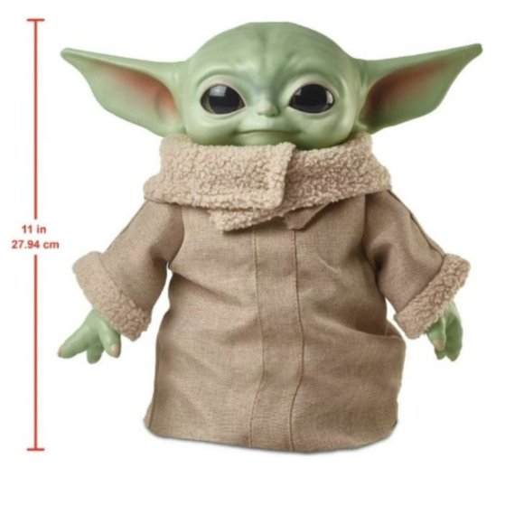 Star Wars Grogu Plush Toy, 11-in The Child Character from The Mandalorian - Picture 3 of 3